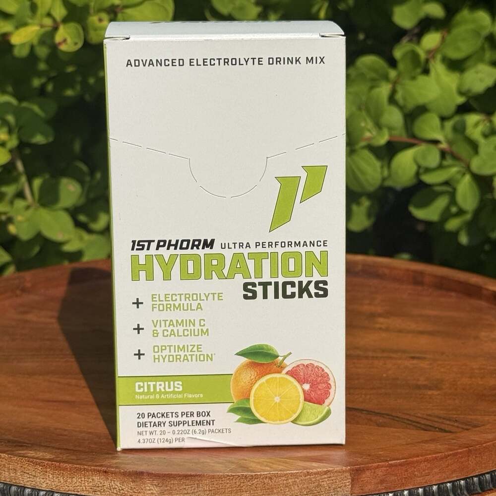 NEW 1st Phorm - 20 Electrolyte Hydration Powder Sticks Drink Mix Packets CITRUS